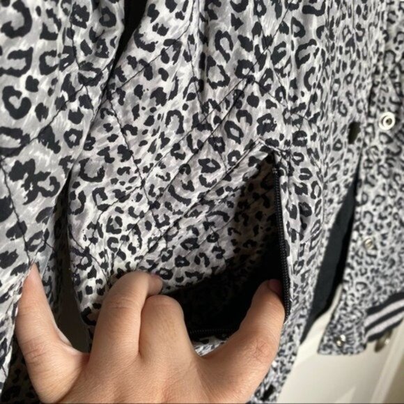 R13 Grey Leopard Shrunken Roadie Jacket in Enzyme Stone Wash - Picture 11 of 13